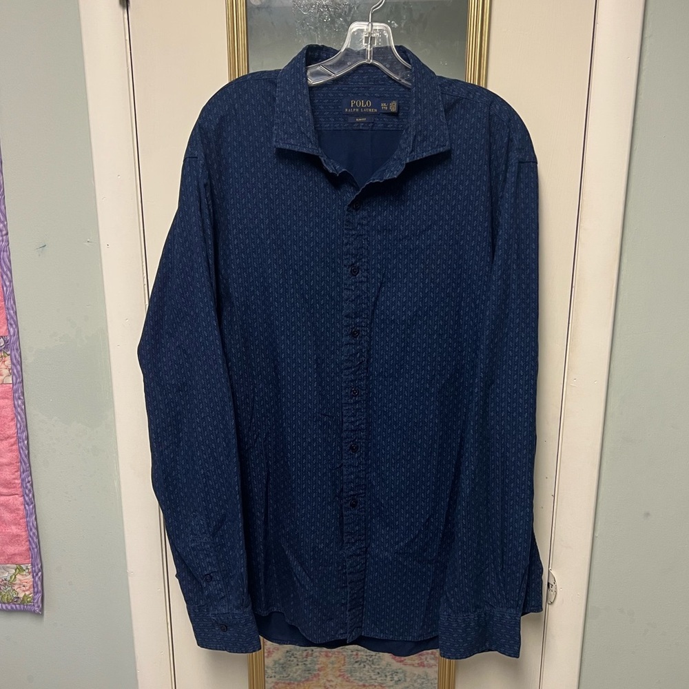 Polo Ralph Lauren Navy Blue Men's Shirt XXL
